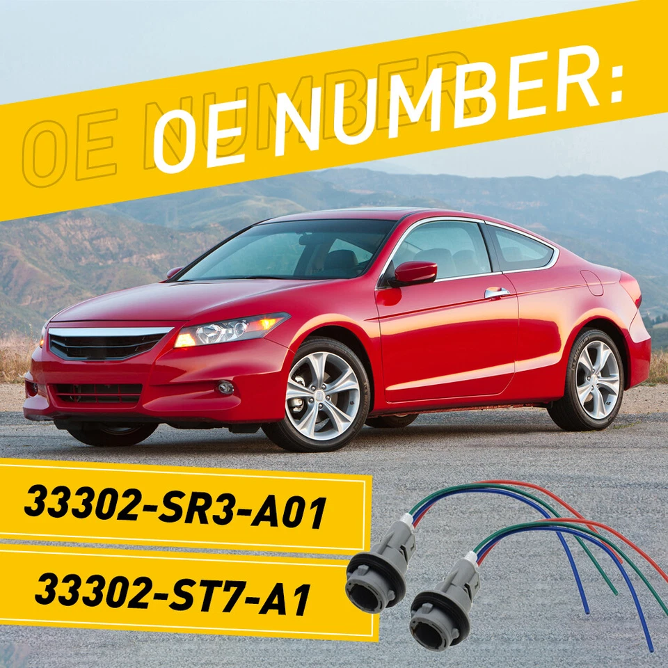 Enchufe conector bombilla señal de giro delantera para Honda Civic 33302-SR3-A01 Foto 3 de 4