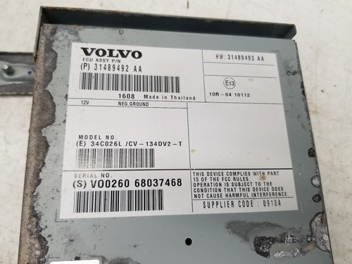 2016 VOLVO V40 V60 SOUND AMPLIFIER CONTROL MODULE ECU OEM 31489492 - Picture 8 of 8