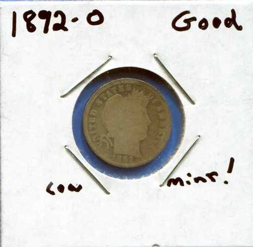 W@W 1892-o  Barber Dime, ( Tougher Date !!!! ) Good !!!!!!!!!!