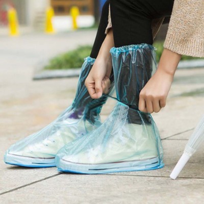 Copriscarpe Impermeabili Unisex Copriscarpe Riutilizzabili In Plastica PVC Antiscivolo Protezione Addensata Da Viaggio All'aperto Campeggio - Foto 11