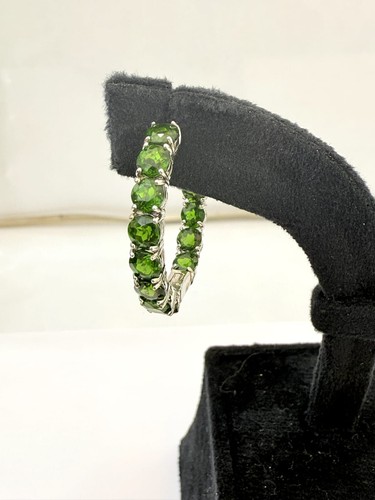 chrome diopside ear ring - Picture 4 of 5