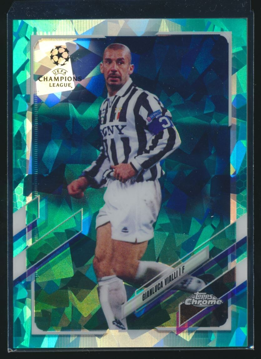 2020-21 Topps Chrome Sapphire UEFA UCL Gianluca Vialli Aqua Refractor /150 #52
