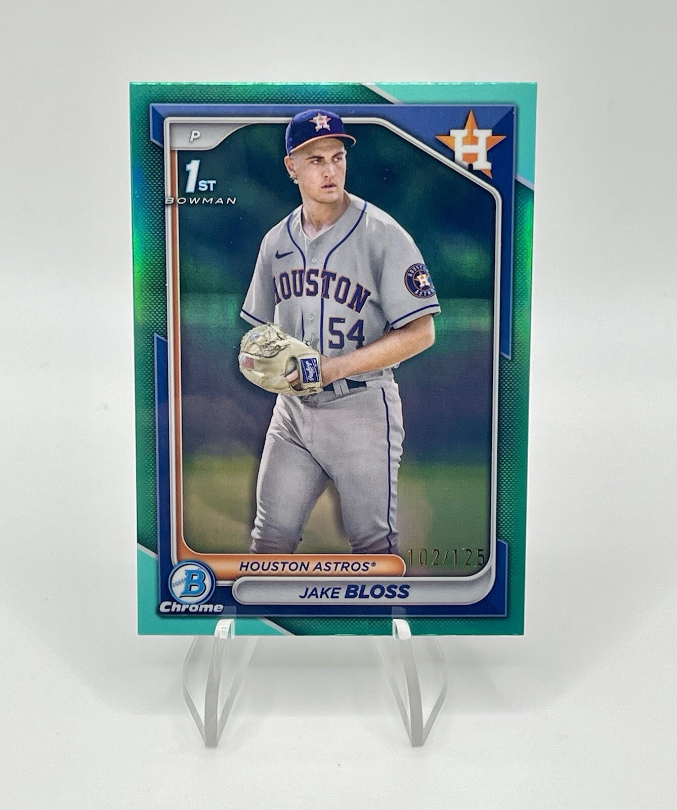 2024 bowman chrome baseball Jake Bloss Bowman 1st Aqua Refractor /125