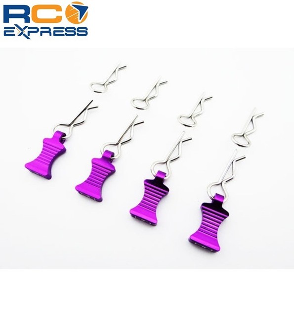 Hot Racing 1/10 Purple Aluminum EZ Pulls 4pcs Body Clips 8pcs Ac03ez07 for sale online | eBay
