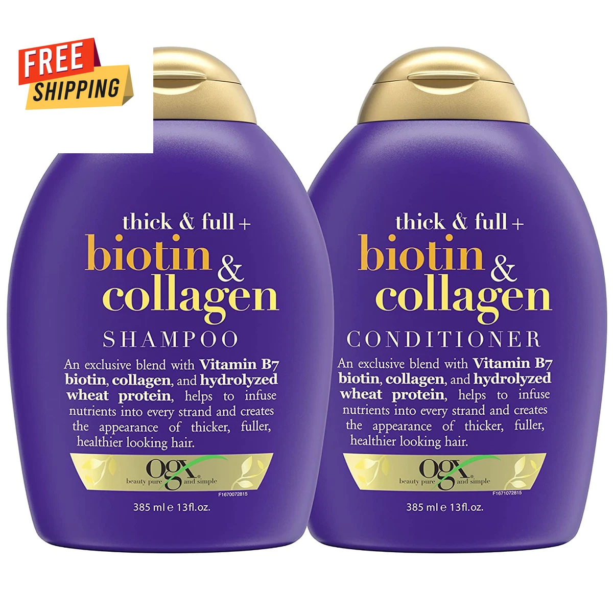 OGX Thick Full Biotin Collagen Shampoo Conditioner Set