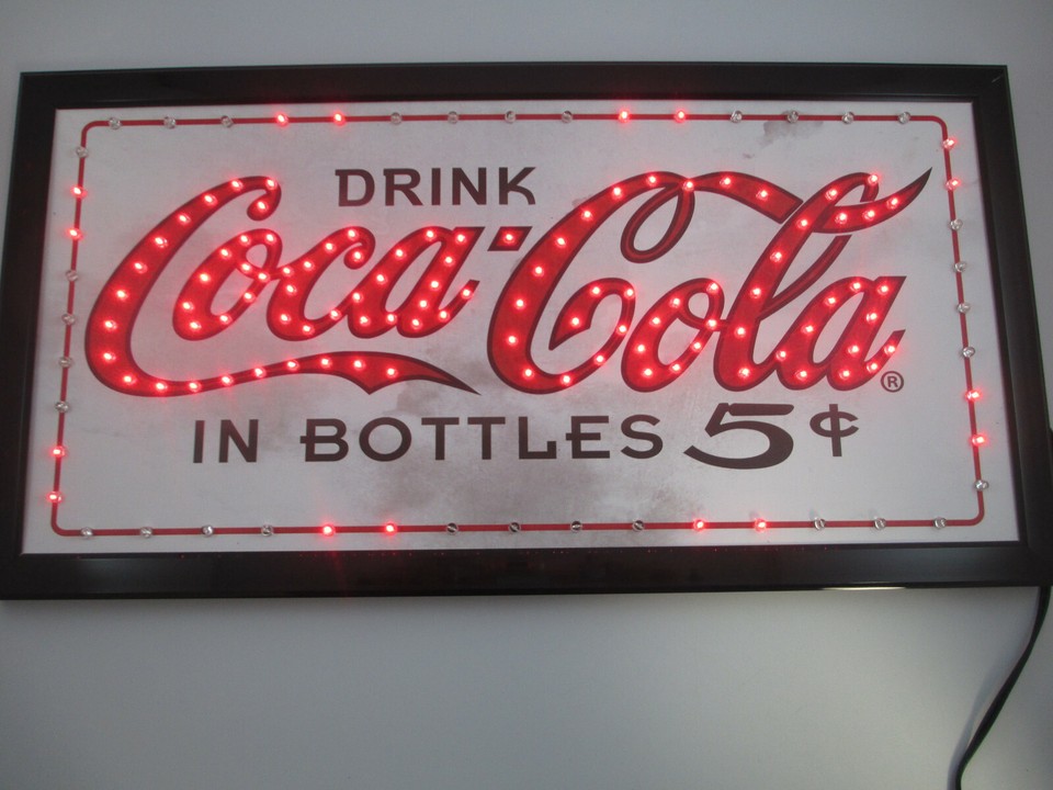 Coca-Cola LED Chasing Red Light Bar Sign Wall Decor Script Logo | eBay