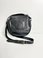 Vintage Fendi Crossbody Flap Leather Bag Animal Black