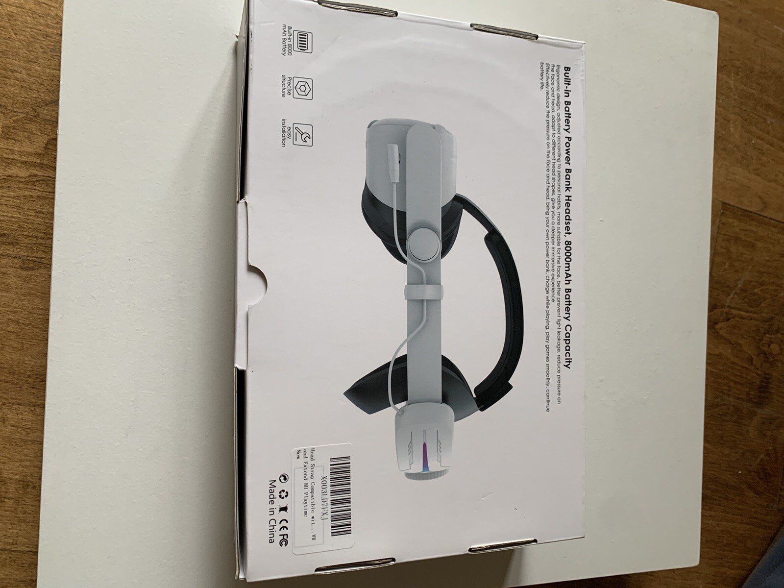 VR CHARGING HEAD STRAP BUITIN 8000mAh BATTERY FOR OCULUS QUEST2 BLACK sonicgrace