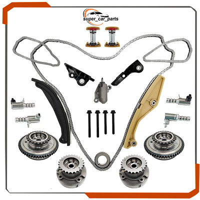 Timing Chain w/VVT Sprocket Gears Kit for For Ford F-150 Edge Lincoln 3.5L DOHC