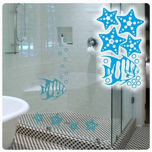 Fische Seesterne Wandtattoo Wandaufkleber Bad Wc Badezimmer Maritim Fisch W750 Ebay