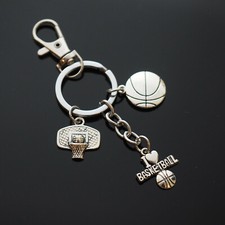 I Love Llavero de Baloncesto Clip Dijes de Pelota Llavero Entrenador Jugador Regalo