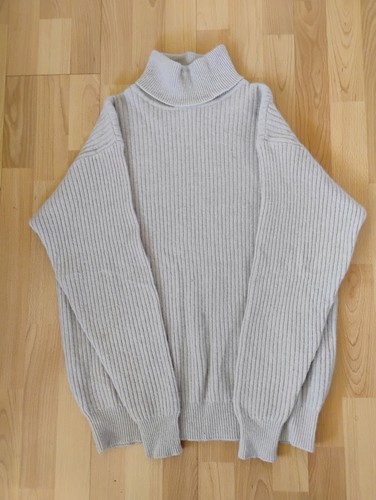 soft wool 100% turtleneck sweater unisex size L - Picture 3 of 5