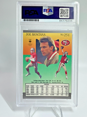 Joe Montana - HOF - Signed - 1991 Fleer Ultra #251 - 49ers - PSA