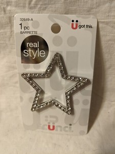 Scunci Three Packs Of Rhinestone Star Barrettes