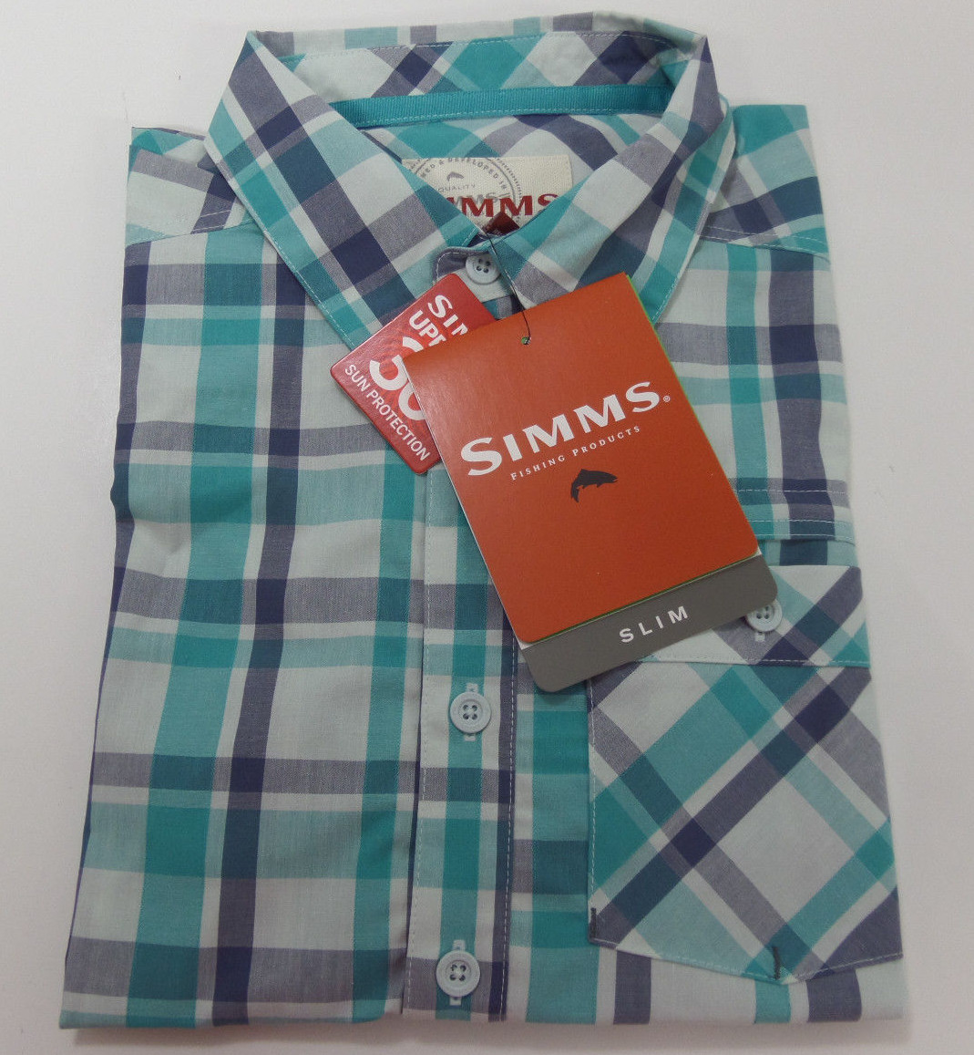 Simms★シムス Espirito 半袖シャツ size:S Simms Closeout Espirito Short Sleeve Shirt Tropical Blue
