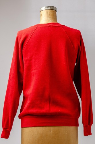 Sudadera roja de los años 80 sólida sudadera en blanco de EE. UU. - Imagen 4 de 5