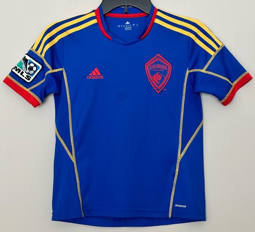 Camiseta de fútbol Colorado Rapids FC para niño talla pequeña (9-10) camiseta Adidas azul MLS - Imagen 1 de 9