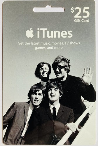 Beatles iTunes Gift Card $25 $50 Set Unused Mint Unscratched Collectible No Bal - Picture 3 of 6