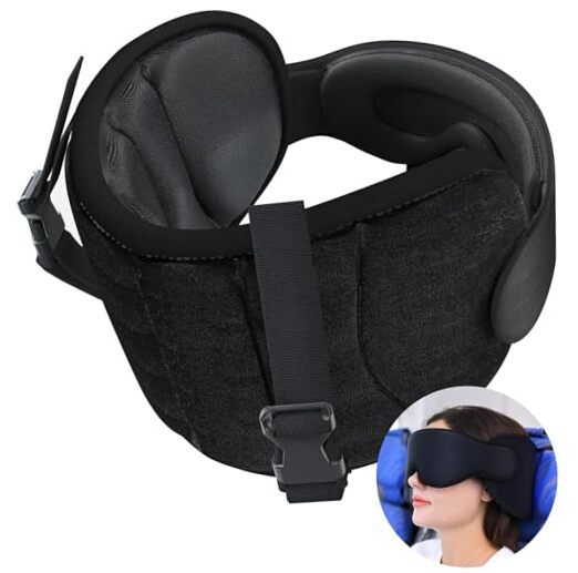 Travel Pillows for Airplanes, Airplane Pillow for Long Flight, Airplane Black