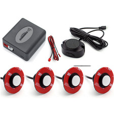 Parking 4 Sensor Car Auto Backup Reverse Rear Radar System Alert Alarm Kit White