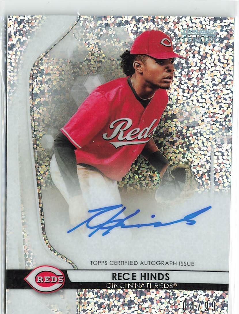 2020 Bowman Sterling Rece Hinds Prospect Speckle Refractor Auto /99 #BSPA-RH