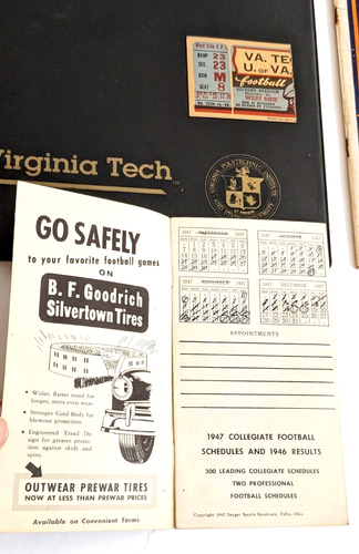 1947 Virginia Tech vs VA Hokies Football Game Program, Ticket Stub, 1946 Guide++ - Picture 6 of 20