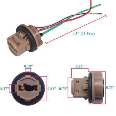 7443 7444 Turn Signal Light Female Socket Holder Wire Harness