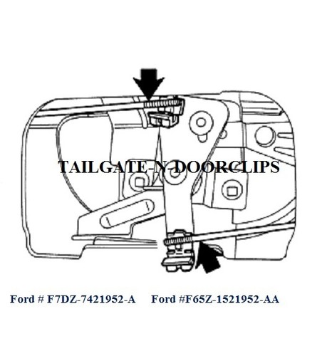 Ford Explorer 91-07 Sport Trac 01-07 Door Latch Rod Clips E83Z-5421952B TG-20 - Picture 3 of 12