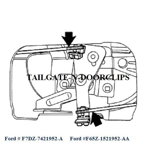 Mazda Magnum serie B B2000 B2200 B2600 1986 - 2011 clips de puerta trasera TG-20 Foto 3 de 4