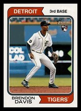 Brendon Davis RC 2023 Topps Heritage #67 Rookie Detroit Tigers Mint