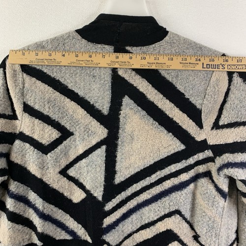 Lucky Brand Pullover Damen M schwarz blau geometrisch aztekisch drapiert gemütlich Outdoor Hütte - Bild 4 von 13