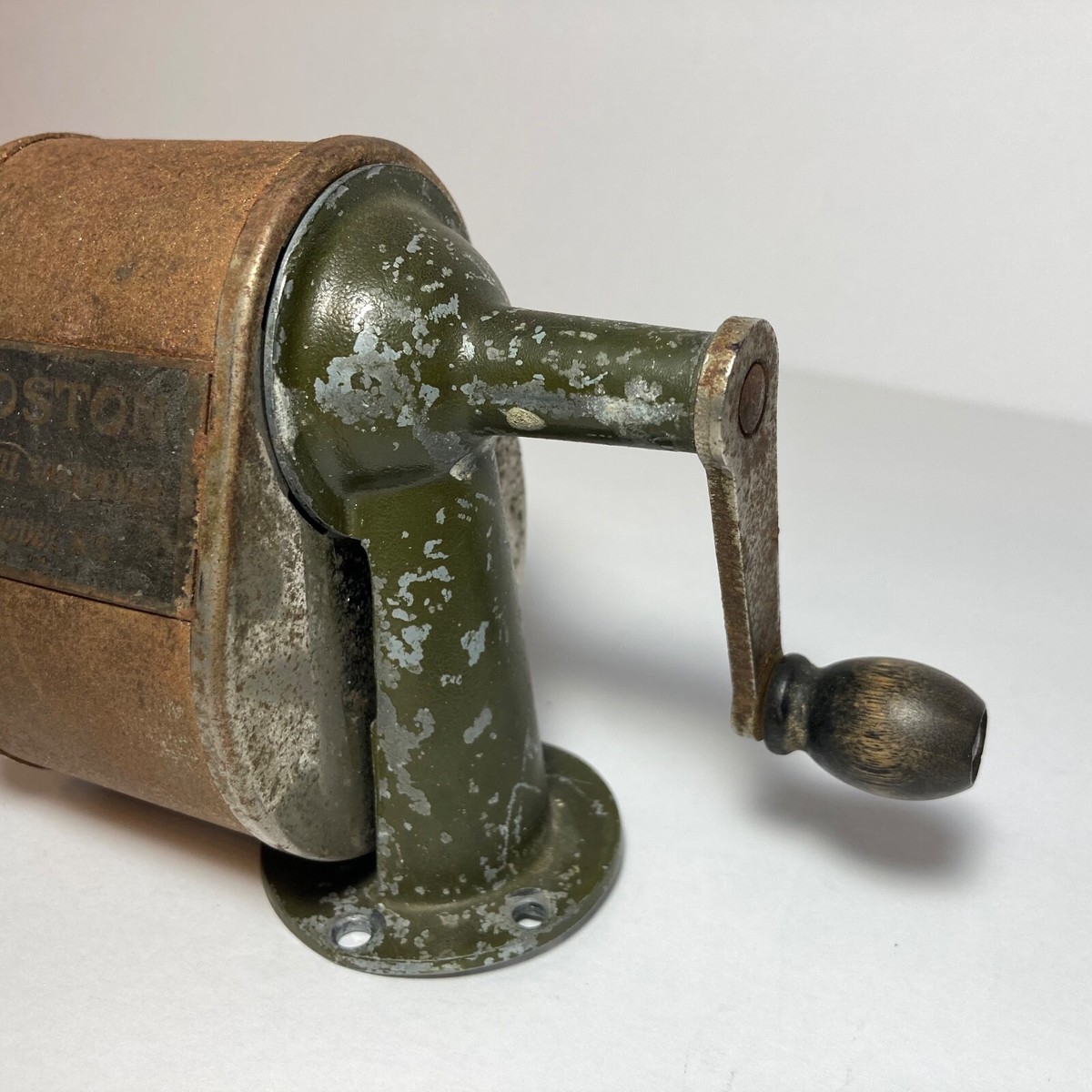 Vintage Pencil Sharpener Boston Model KS 8 Hole Metal Wall / Desk