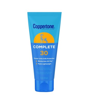 Coppertone Complete Sunscreen Lotion, Broad Spectrum SPF 30, 7 Fl. Oz. 