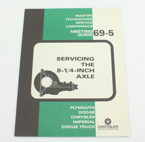 NOS 1969 CHRYSLER Master Technicians Service Conference Servicing 8 1/4" Axle - Picture 2 of 23