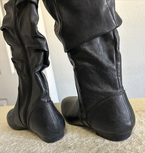 Lower East Side Womens Size 7 Black Knee High Slouch Tall Riding - Foto 8 di 19