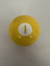 Vtg 1 Yellow Single Individual Pool Ball Billiard 2 1/4 Replacement