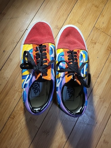 Vans Off The Wall Old Skool mehrfarbig Statement Schuh HERREN Größe 8 KOSTENLOSER VERSAND 1N - Bild 5 von 5