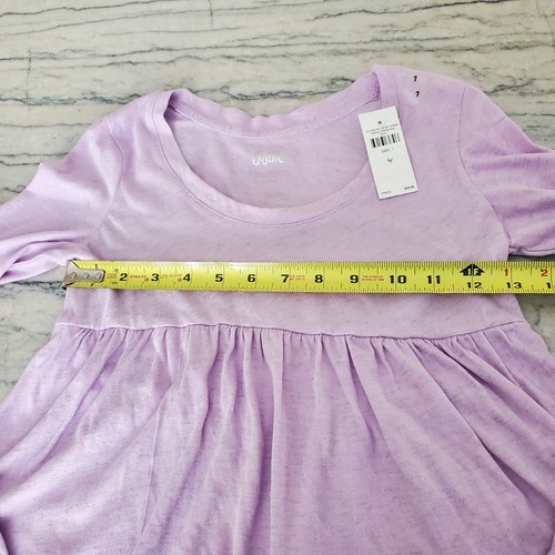 NWT - Justice Girls Sparkly Lavender Purple Babydoll Shirt Size 7 - Picture 5 of 9