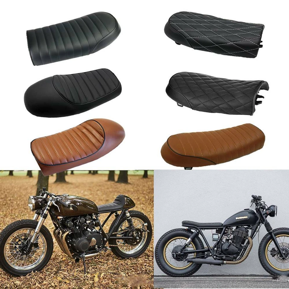 Cafe Racer Saddle Seats For Yamaha XS650 XS850 SR500 XT500 XJ550 XJ600 XJ650 - Image 2 of 4