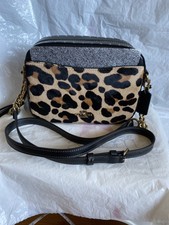 coach leopard print camera bag