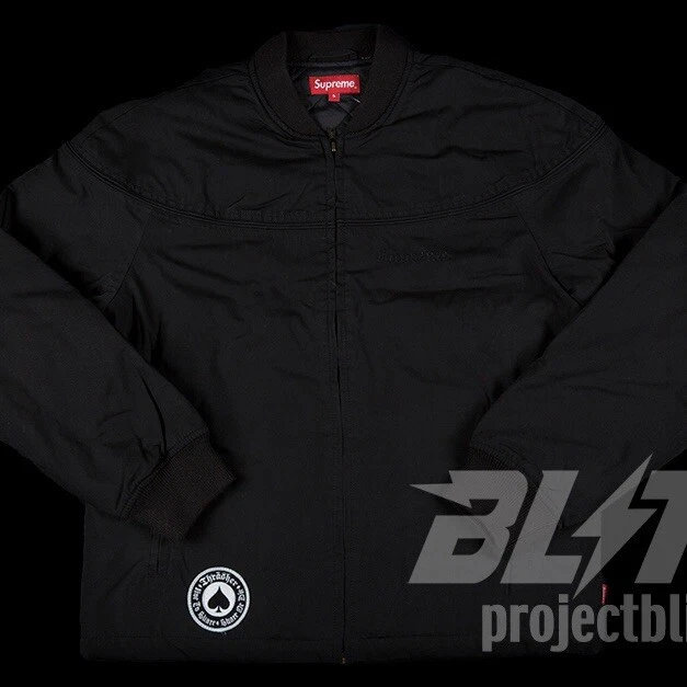 VESTE ÉQUIPAGE POPELINE SS17 SUPREME THRASHER NOIRE TAILLE XL 2017