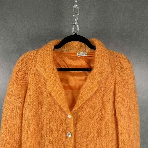 Vintage orange mohair cardigan orange creamsicle flavor - Picture 2 of 13