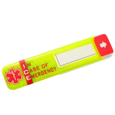 Vital ID Arbeiter Notfall Identifikation selbstklebend Harthut Etikett, Datenfenster