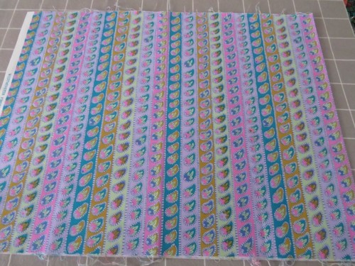 Kaffe Fassett PAISLEY STRIPE BLUE GP32 13" X WOF original issue - Picture 5 of 7