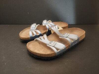 Birkenstock Birki's Silver Sandals - Women's US 5/5.5 - EU 36
