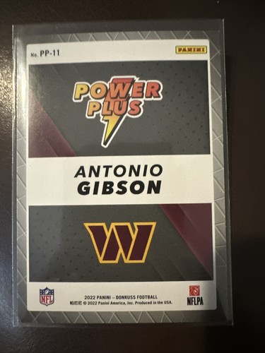 2022 Donruss Football: Antonio Gibson Power Plus Card No. PP-11 - Picture 2 of 2