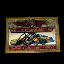 Dale Earnhardt HOF NASCAR VINTAGE signed card WINSTON ACRYLIC 1987 CHAMPION 🏁🏆
