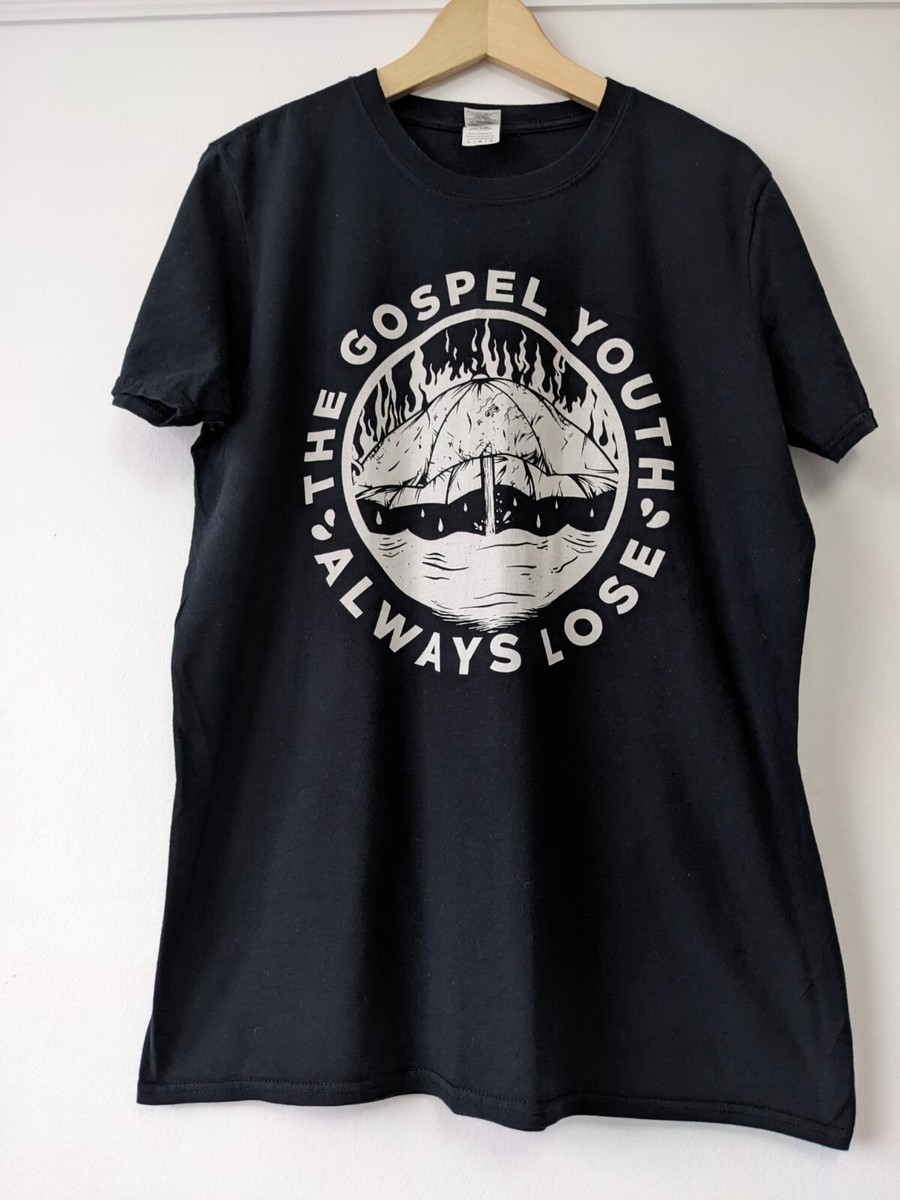 THE GOSPEL YOUTH always lose T Shirt Black Large Indie Rock