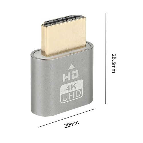 4K HDMI Dummy Adapter Virtual Plug Headless Display Emulator UHD - Bild 11 von 32