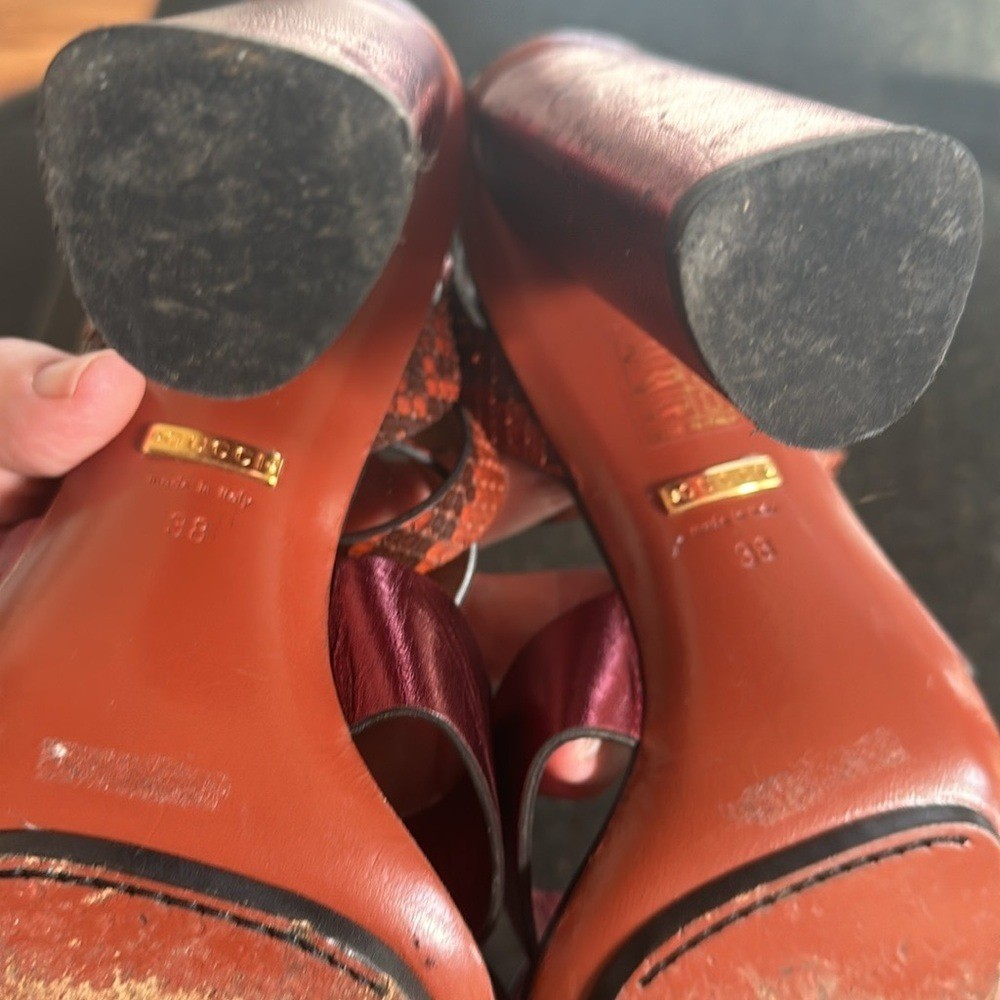 Gucci calfskin and python heels - image 7